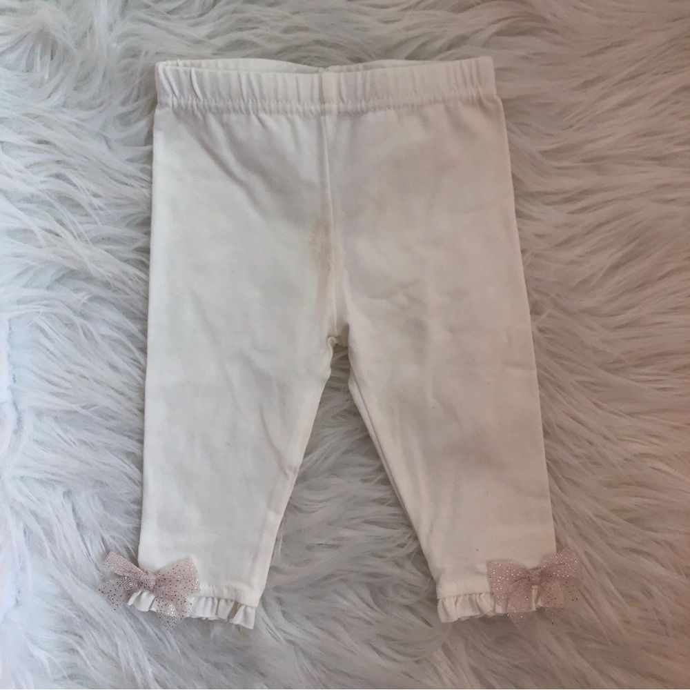Nannette 3-6M cream color leggings for baby girl